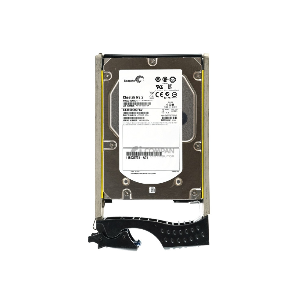 005049116 EMC HARD DRIVE 600GB 10K 2/4GB 520BPS 3.5 LFF FC 118032731-A01, ST3600002FCV